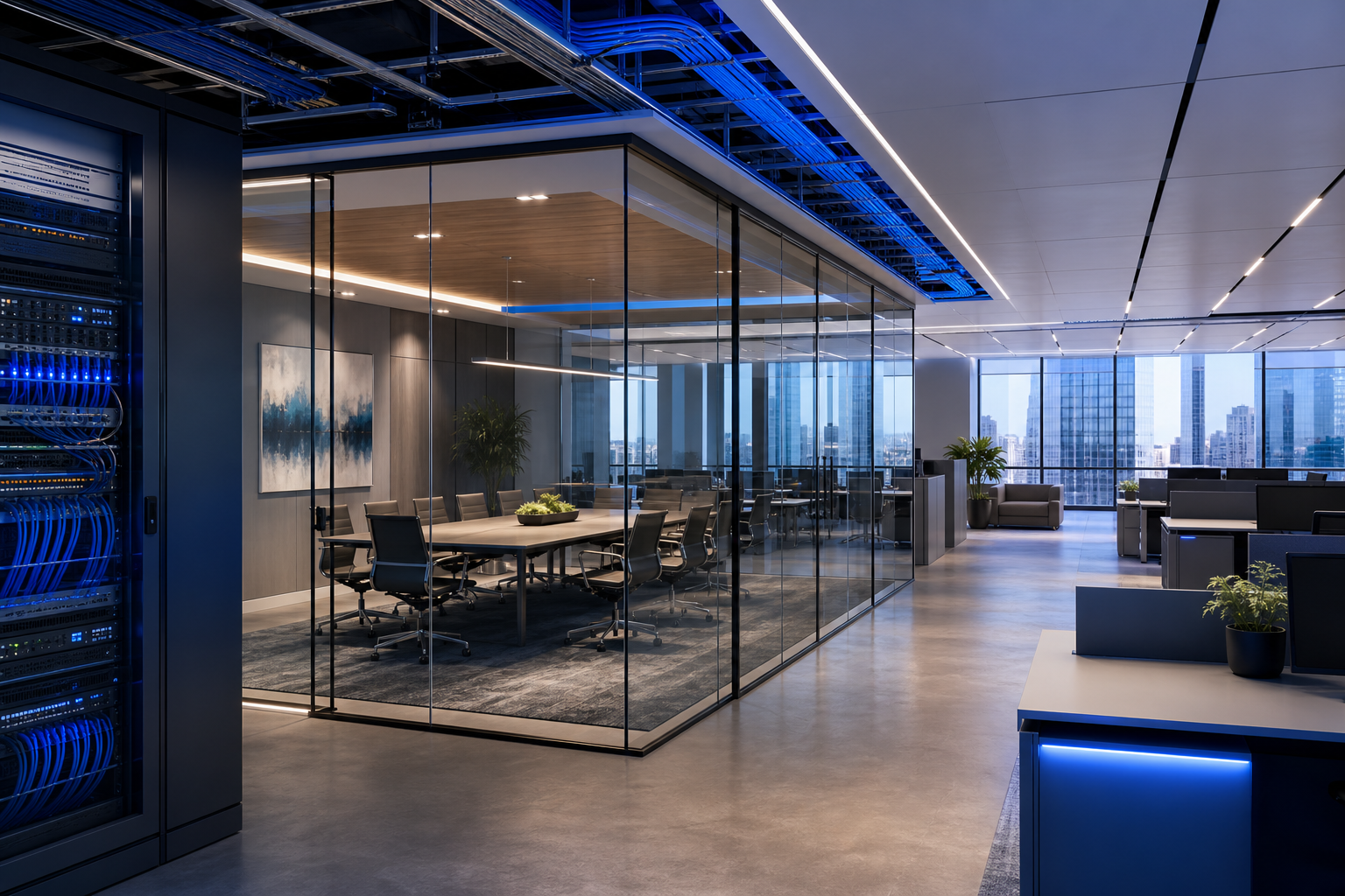 Corporate office IT and network infrastructure