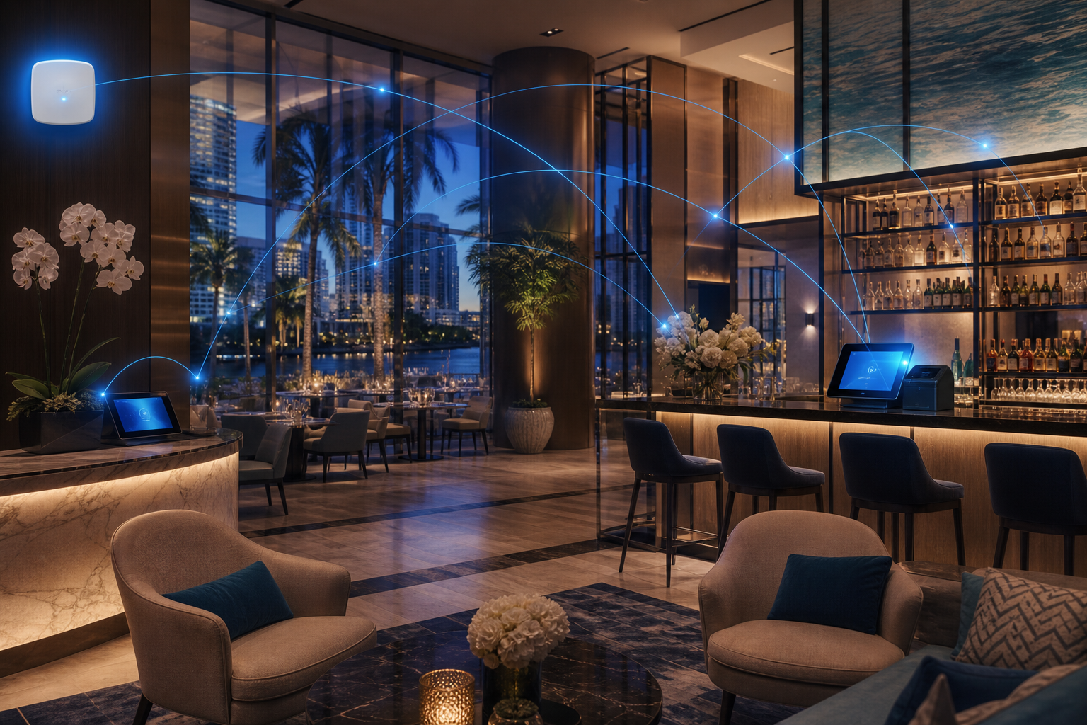 Hospitality IT infrastructure for hotels, restaurants, and bars in South Florida
